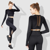 Fashion long sleeve sexy gym suit - Smartx6